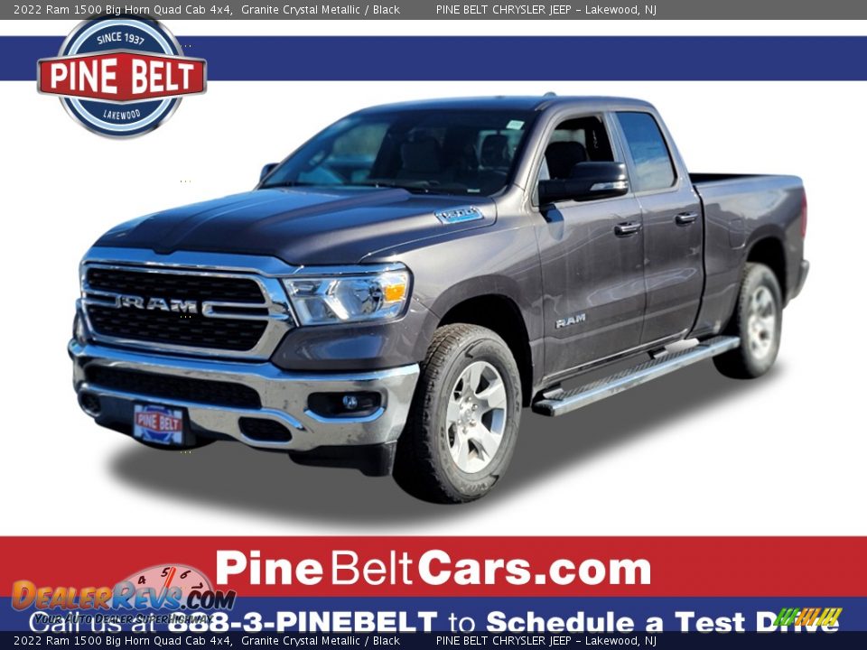 2022 Ram 1500 Big Horn Quad Cab 4x4 Granite Crystal Metallic / Black Photo #1