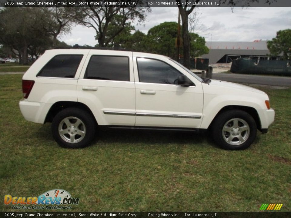 2005 Jeep Grand Cherokee Limited 4x4 Stone White / Medium Slate Gray Photo #3