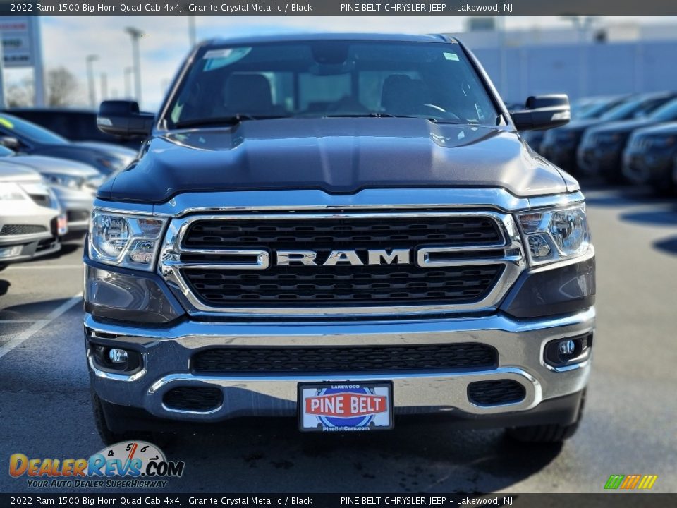 2022 Ram 1500 Big Horn Quad Cab 4x4 Granite Crystal Metallic / Black Photo #3