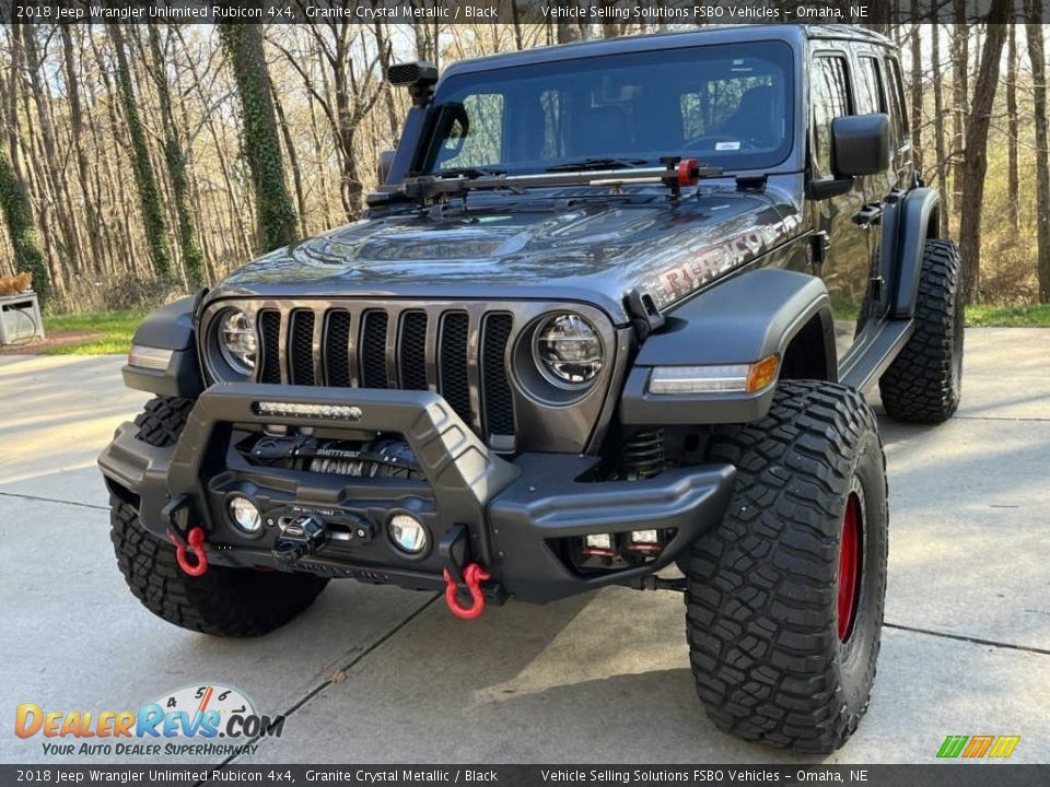 2018 Jeep Wrangler Unlimited Rubicon 4x4 Granite Crystal Metallic / Black Photo #3