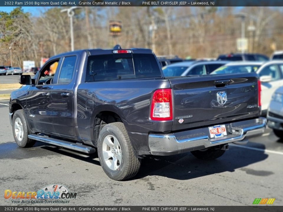 2022 Ram 1500 Big Horn Quad Cab 4x4 Granite Crystal Metallic / Black Photo #6