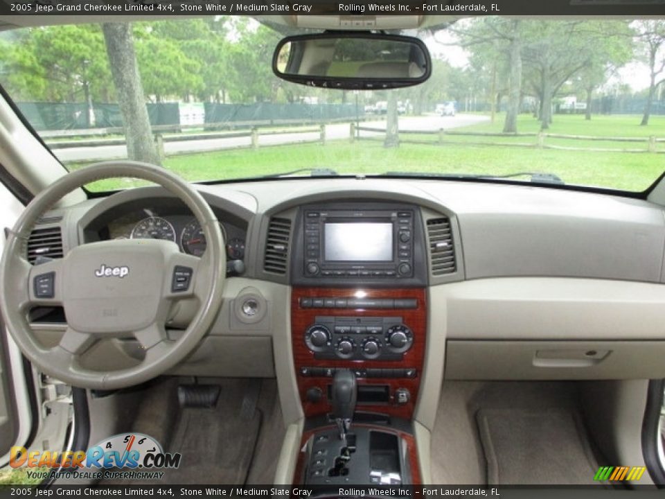 2005 Jeep Grand Cherokee Limited 4x4 Stone White / Medium Slate Gray Photo #11