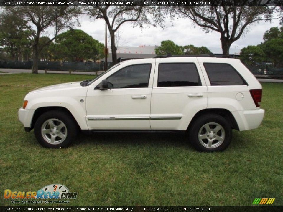 2005 Jeep Grand Cherokee Limited 4x4 Stone White / Medium Slate Gray Photo #12