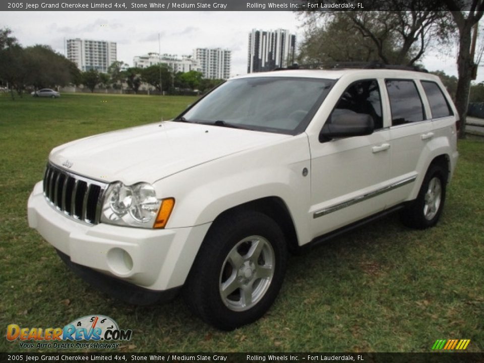 2005 Jeep Grand Cherokee Limited 4x4 Stone White / Medium Slate Gray Photo #14