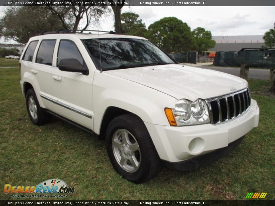 2005 Jeep Grand Cherokee Limited 4x4 Stone White / Medium Slate Gray Photo #20