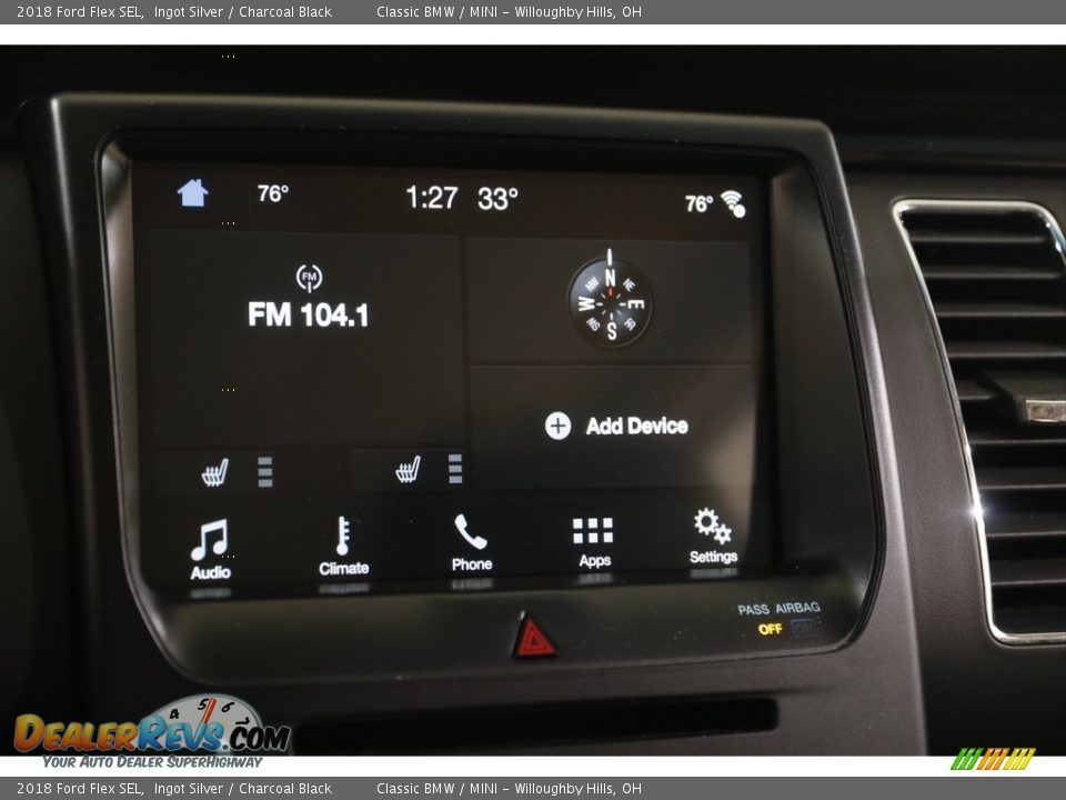 2018 Ford Flex SEL Ingot Silver / Charcoal Black Photo #10