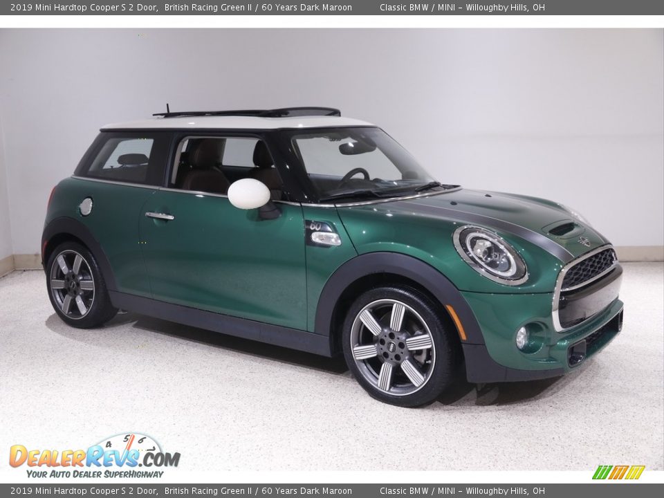 2019 Mini Hardtop Cooper S 2 Door British Racing Green II / 60 Years Dark Maroon Photo #1