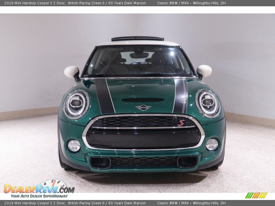 2019 Mini Hardtop Cooper S 2 Door British Racing Green II / 60 Years Dark Maroon Photo #2