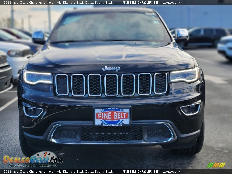 2022 Jeep Grand Cherokee Limited 4x4 Diamond Black Crystal Pearl / Black Photo #3