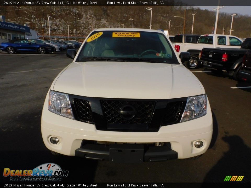 2019 Nissan Frontier SV Crew Cab 4x4 Glacier White / Steel Photo #8