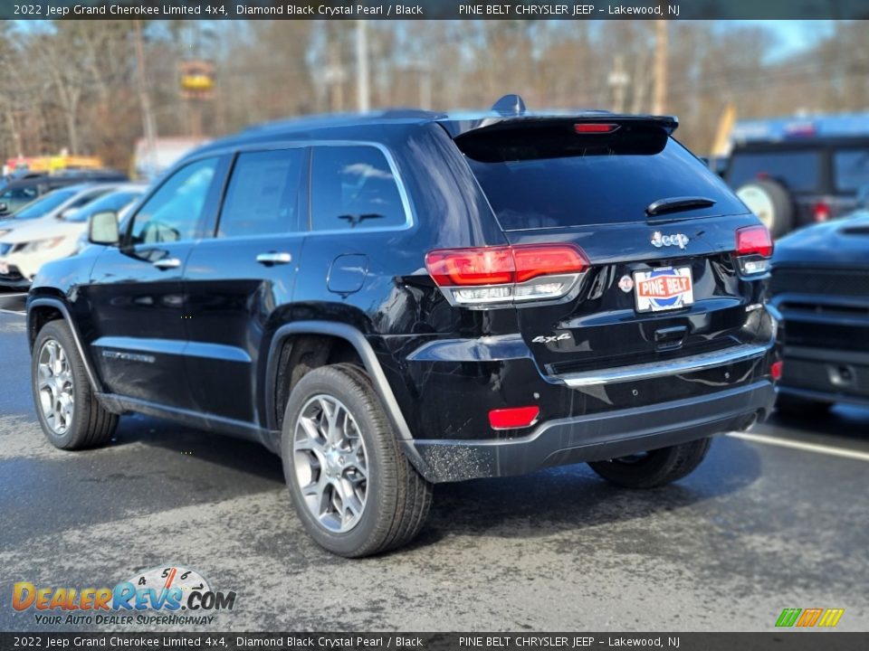 2022 Jeep Grand Cherokee Limited 4x4 Diamond Black Crystal Pearl / Black Photo #6