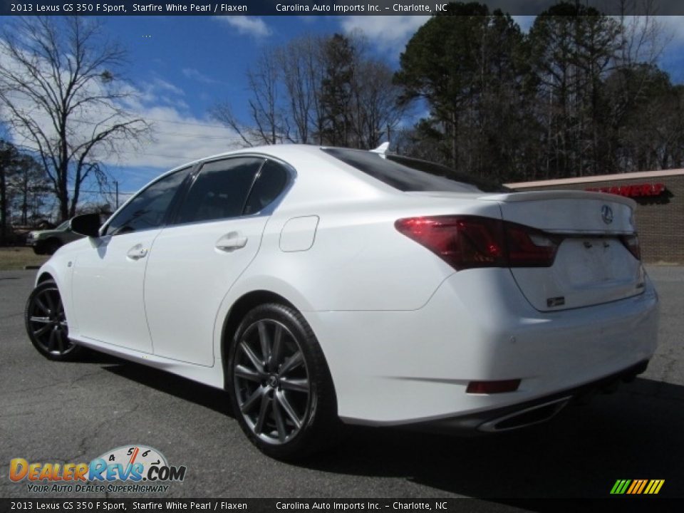 2013 Lexus GS 350 F Sport Starfire White Pearl / Flaxen Photo #8