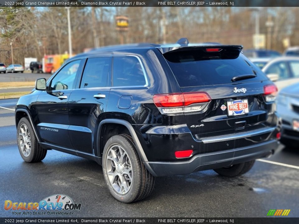 2022 Jeep Grand Cherokee Limited 4x4 Diamond Black Crystal Pearl / Black Photo #6