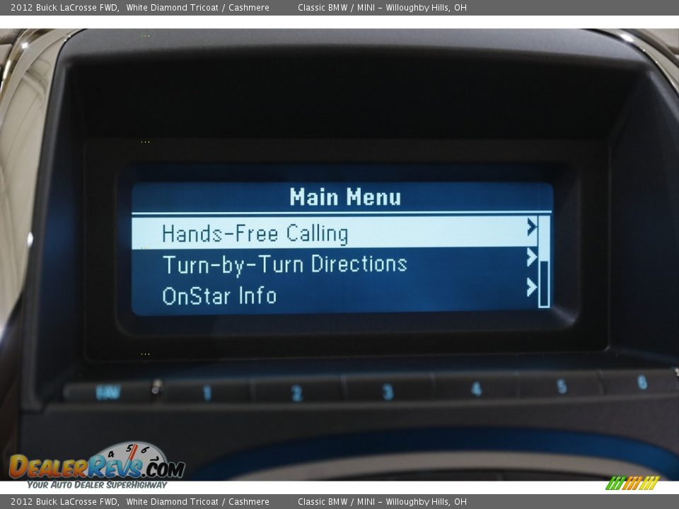 2012 Buick LaCrosse FWD White Diamond Tricoat / Cashmere Photo #10