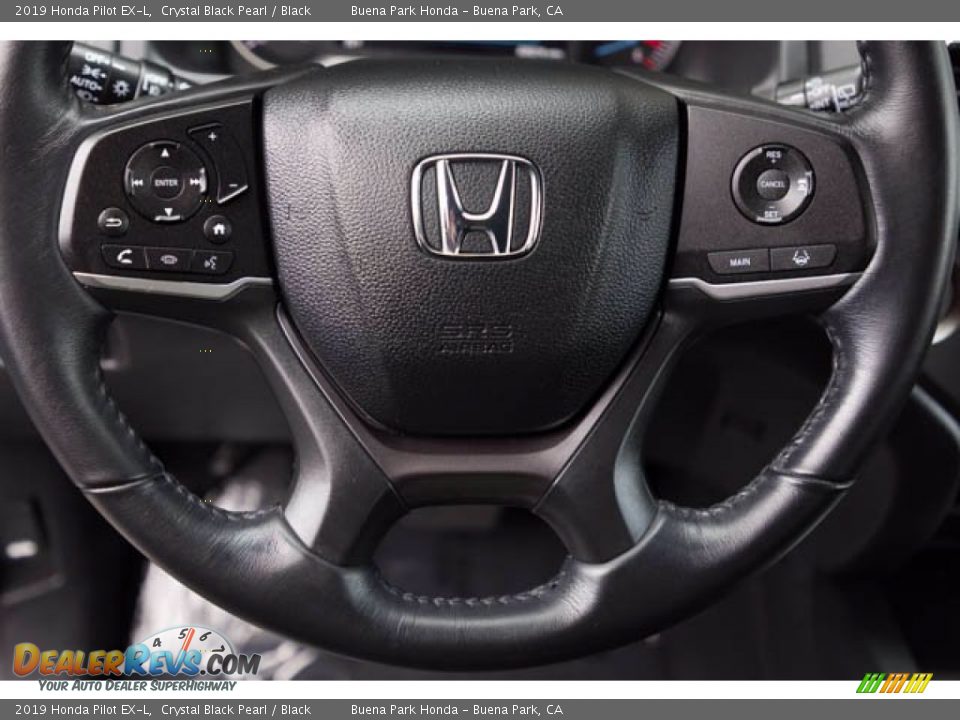 2019 Honda Pilot EX-L Crystal Black Pearl / Black Photo #13