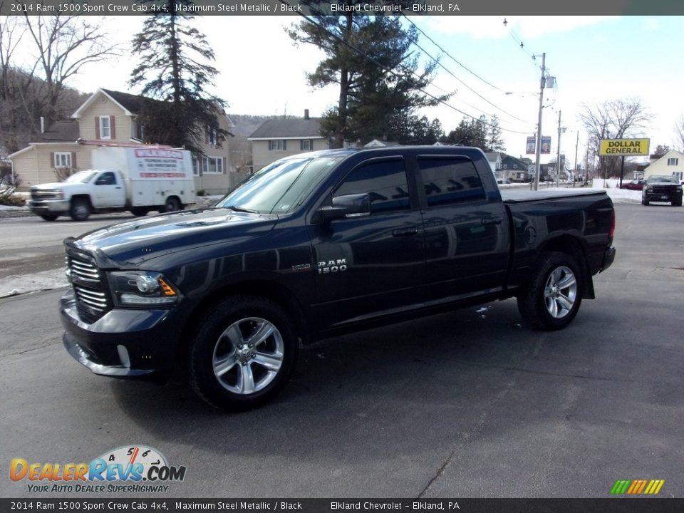 2014 Ram 1500 Sport Crew Cab 4x4 Maximum Steel Metallic / Black Photo #7