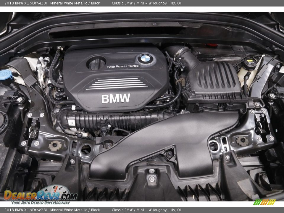 2018 BMW X1 xDrive28i Mineral White Metallic / Black Photo #22