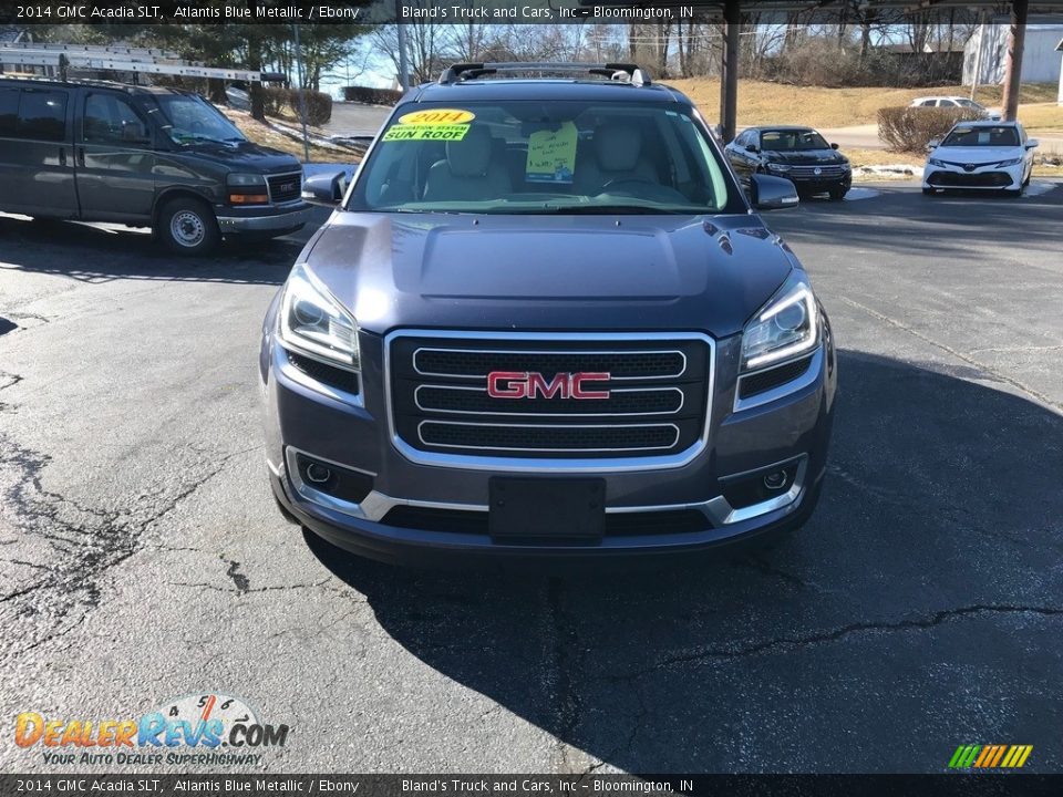 2014 GMC Acadia SLT Atlantis Blue Metallic / Ebony Photo #3