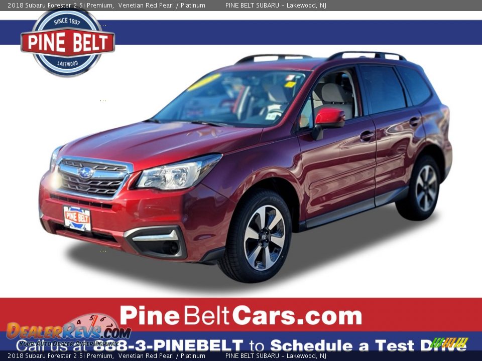 2018 Subaru Forester 2.5i Premium Venetian Red Pearl / Platinum Photo #1