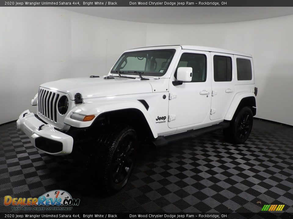 2020 Jeep Wrangler Unlimited Sahara 4x4 Bright White / Black Photo #11