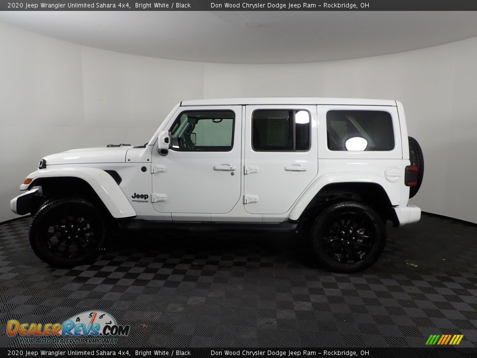 2020 Jeep Wrangler Unlimited Sahara 4x4 Bright White / Black Photo #12