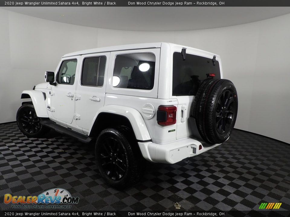 2020 Jeep Wrangler Unlimited Sahara 4x4 Bright White / Black Photo #13