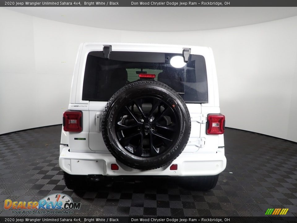 2020 Jeep Wrangler Unlimited Sahara 4x4 Bright White / Black Photo #14