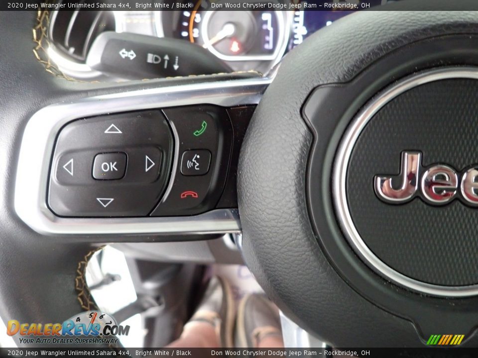 2020 Jeep Wrangler Unlimited Sahara 4x4 Bright White / Black Photo #23