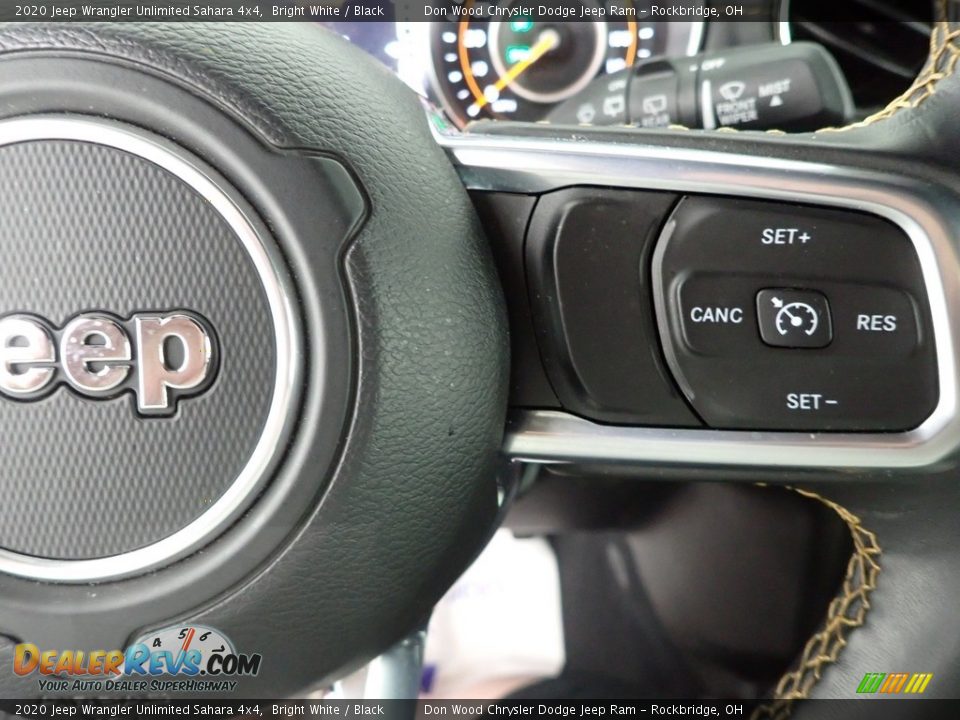 2020 Jeep Wrangler Unlimited Sahara 4x4 Bright White / Black Photo #24