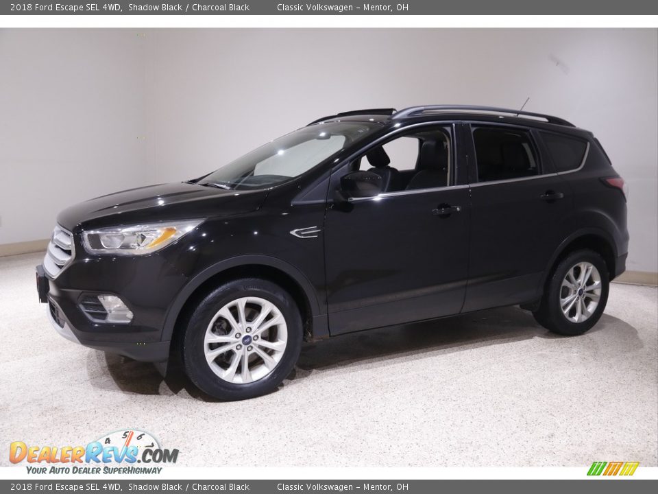 2018 Ford Escape SEL 4WD Shadow Black / Charcoal Black Photo #3