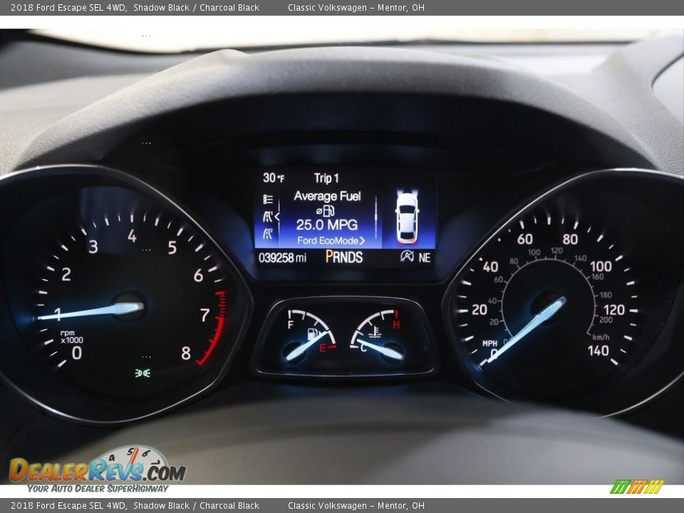 2018 Ford Escape SEL 4WD Shadow Black / Charcoal Black Photo #8