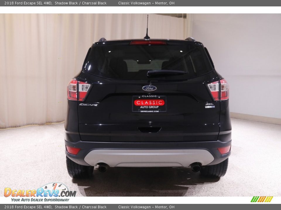 2018 Ford Escape SEL 4WD Shadow Black / Charcoal Black Photo #18