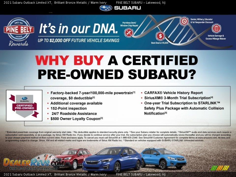 Dealer Info of 2021 Subaru Outback Limited XT Photo #2