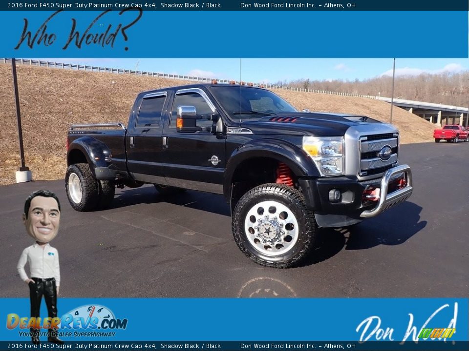 2016 Ford F450 Super Duty Platinum Crew Cab 4x4 Shadow Black / Black Photo #1