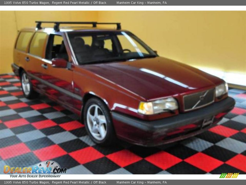 1995 Volvo 850 Turbo Wagon Regent Red Pearl Metallic / Off Black Photo #1