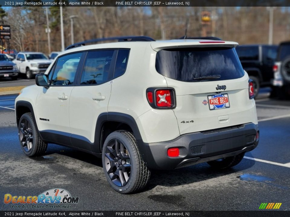 2021 Jeep Renegade Latitude 4x4 Alpine White / Black Photo #6