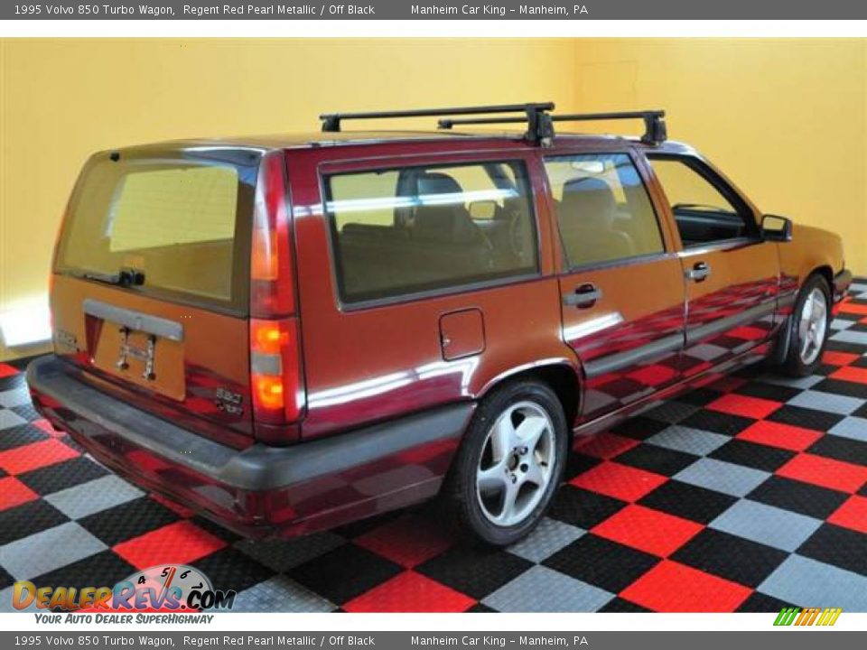 1995 Volvo 850 Turbo Wagon Regent Red Pearl Metallic / Off Black Photo #6