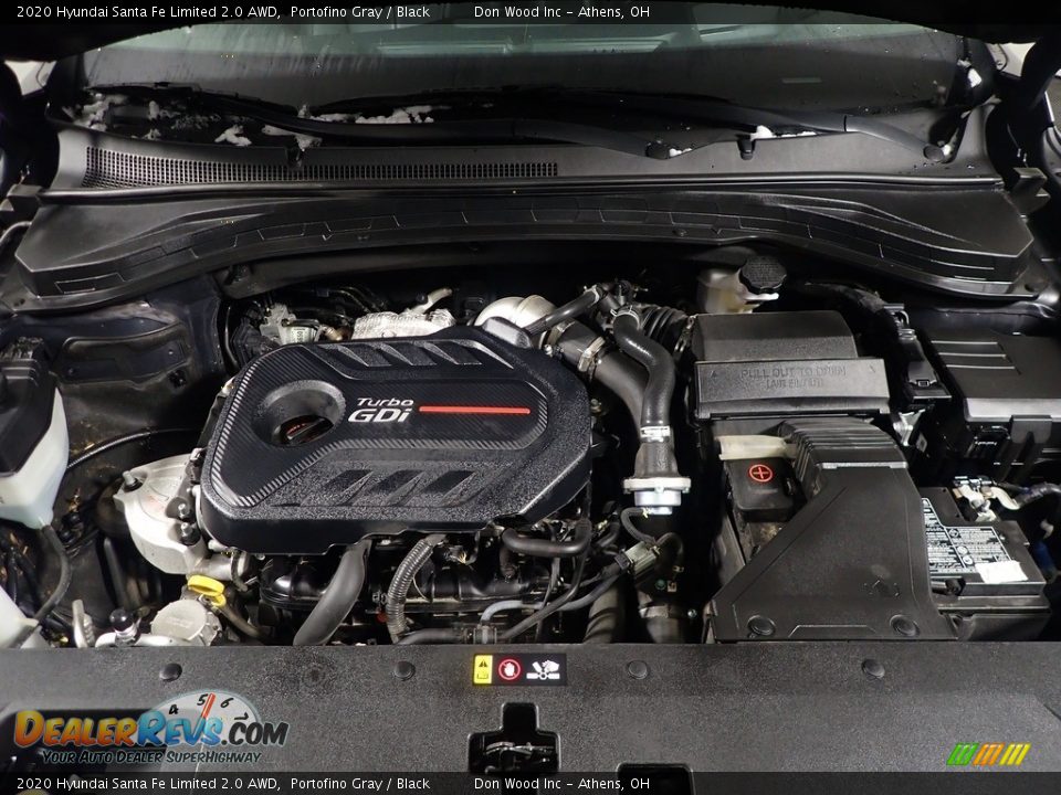 2020 Hyundai Santa Fe Limited 2.0 AWD Portofino Gray / Black Photo #8