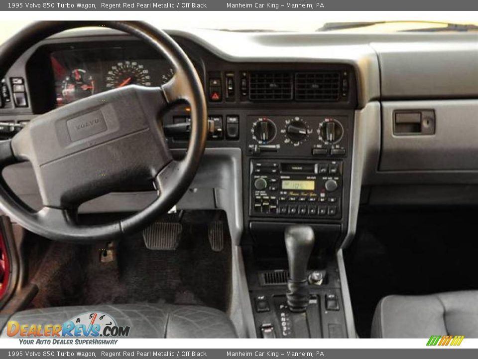 1995 Volvo 850 Turbo Wagon Regent Red Pearl Metallic / Off Black Photo #9