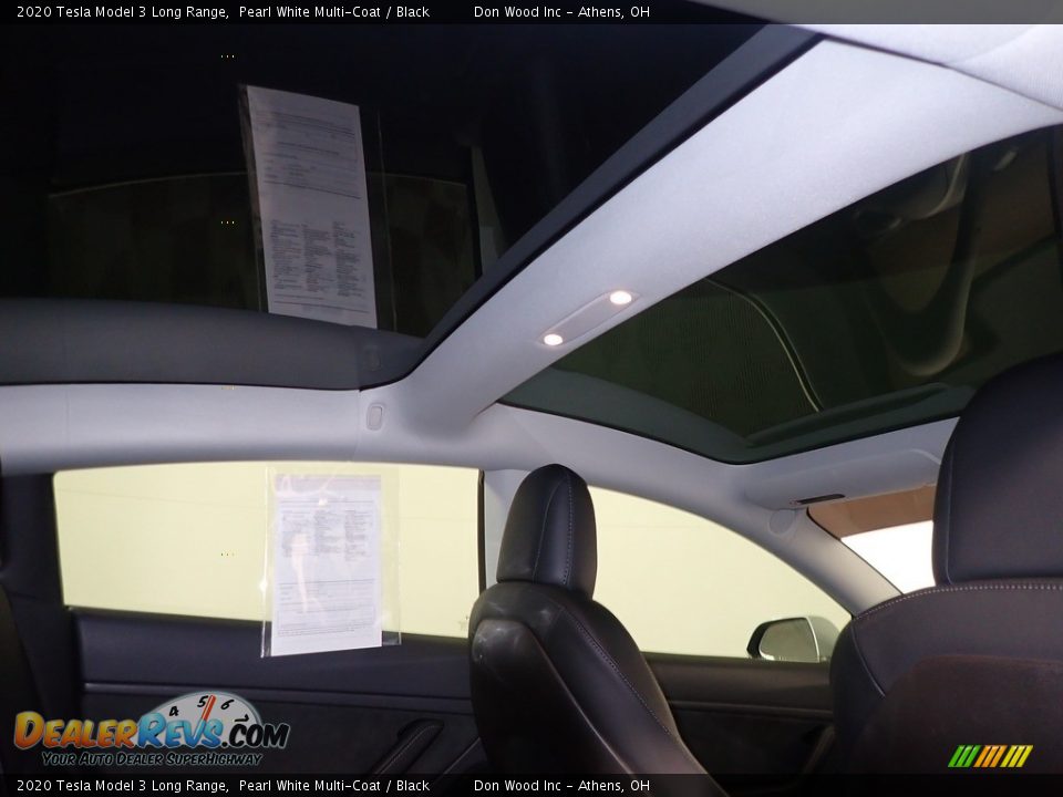 2020 Tesla Model 3 Long Range Pearl White Multi-Coat / Black Photo #2