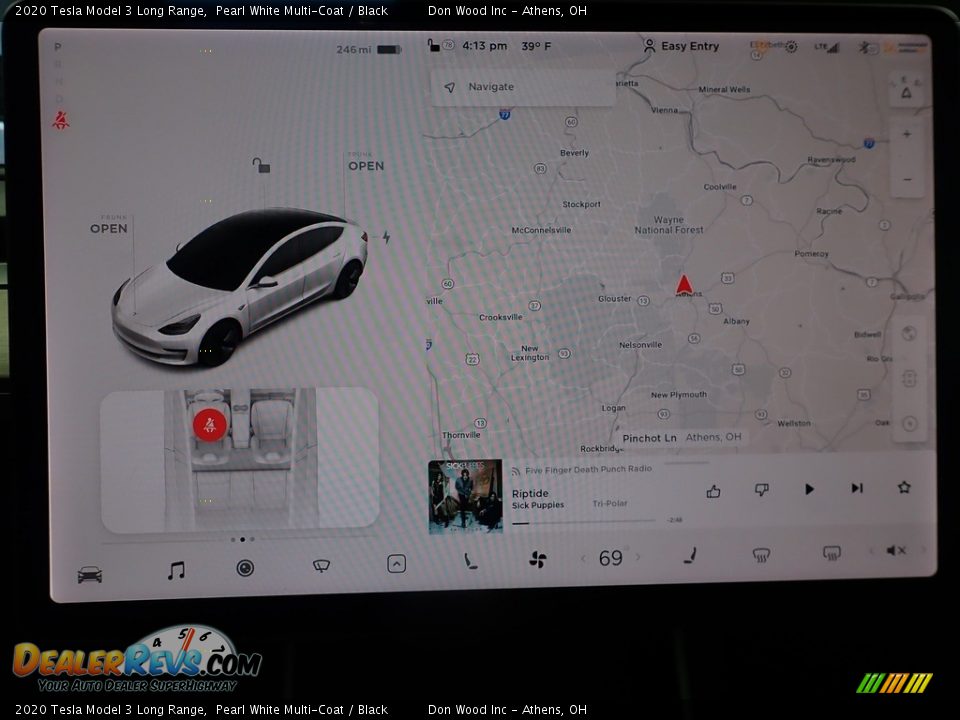 2020 Tesla Model 3 Long Range Pearl White Multi-Coat / Black Photo #3