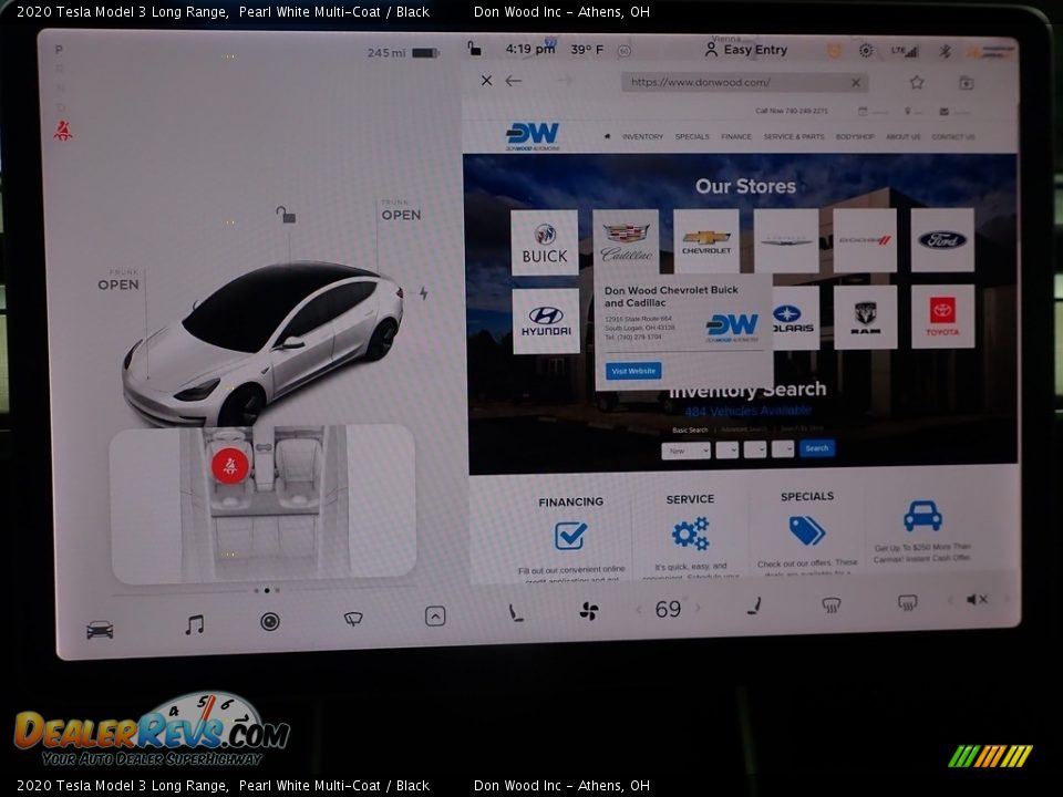 2020 Tesla Model 3 Long Range Pearl White Multi-Coat / Black Photo #6