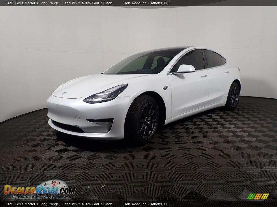 2020 Tesla Model 3 Long Range Pearl White Multi-Coat / Black Photo #12