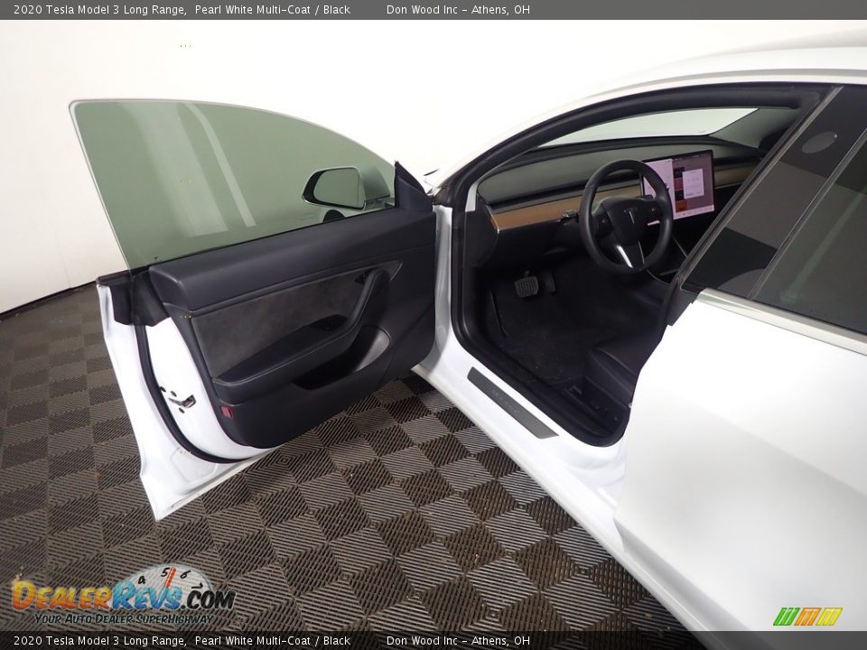 2020 Tesla Model 3 Long Range Pearl White Multi-Coat / Black Photo #24