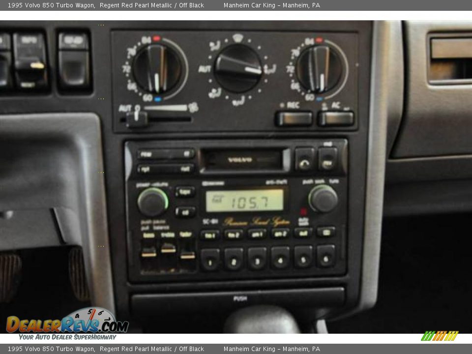 1995 Volvo 850 Turbo Wagon Regent Red Pearl Metallic / Off Black Photo #10