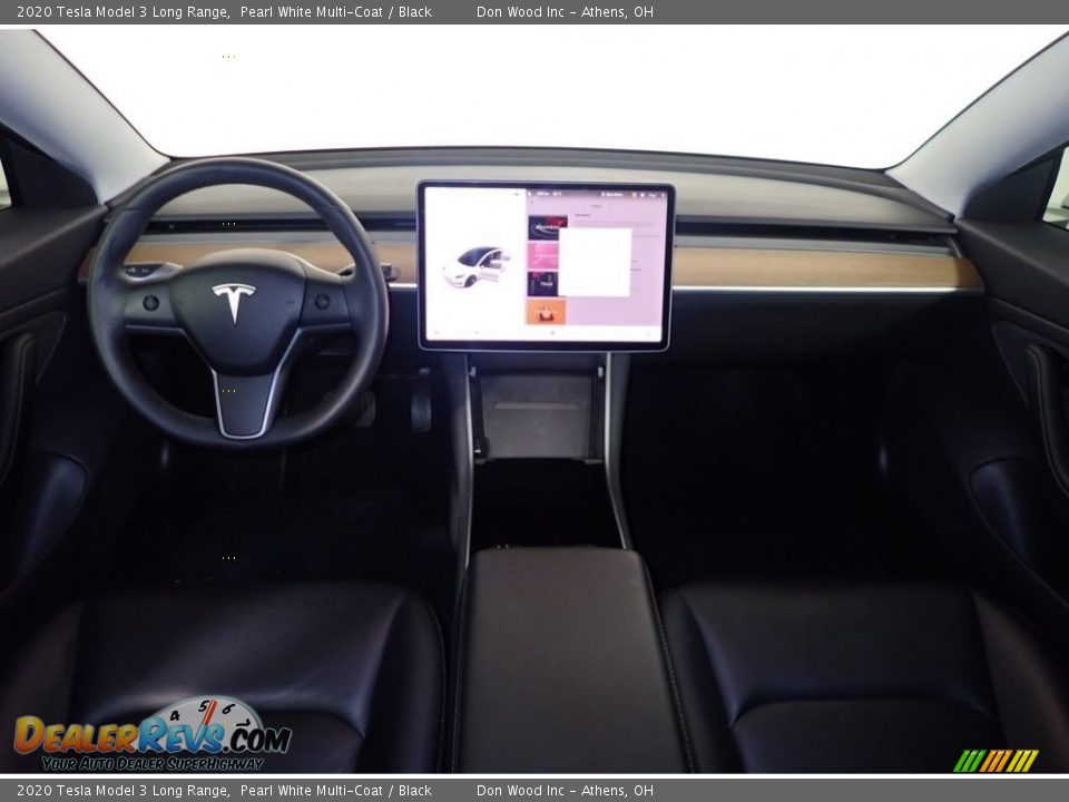 2020 Tesla Model 3 Long Range Pearl White Multi-Coat / Black Photo #28