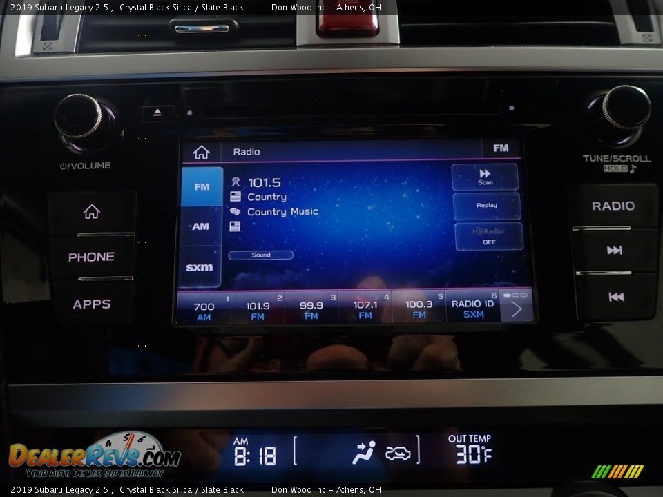 2019 Subaru Legacy 2.5i Crystal Black Silica / Slate Black Photo #26