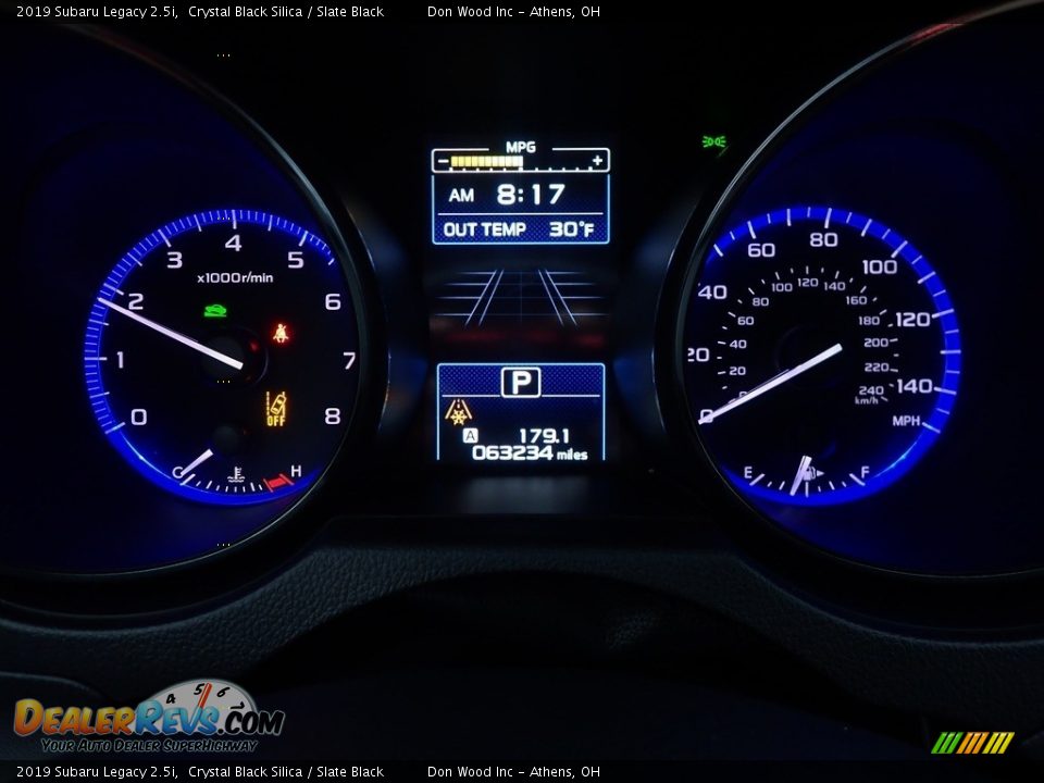 2019 Subaru Legacy 2.5i Crystal Black Silica / Slate Black Photo #28