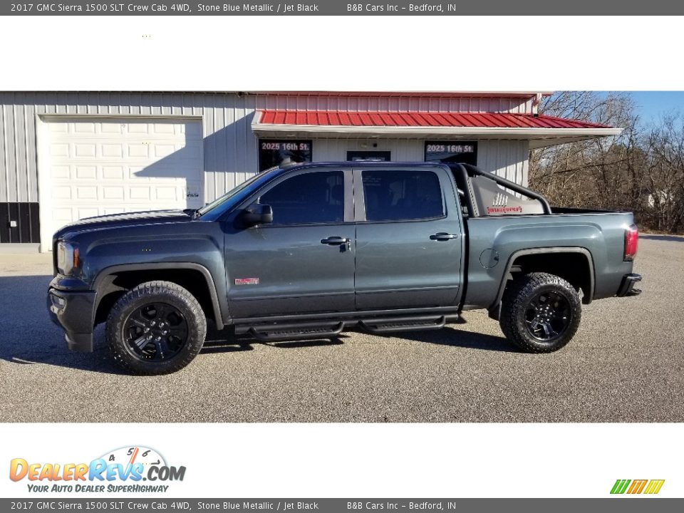 2017 GMC Sierra 1500 SLT Crew Cab 4WD Stone Blue Metallic / Jet Black Photo #2