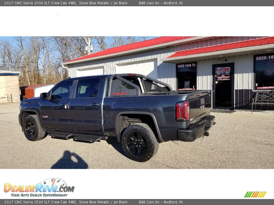 2017 GMC Sierra 1500 SLT Crew Cab 4WD Stone Blue Metallic / Jet Black Photo #3